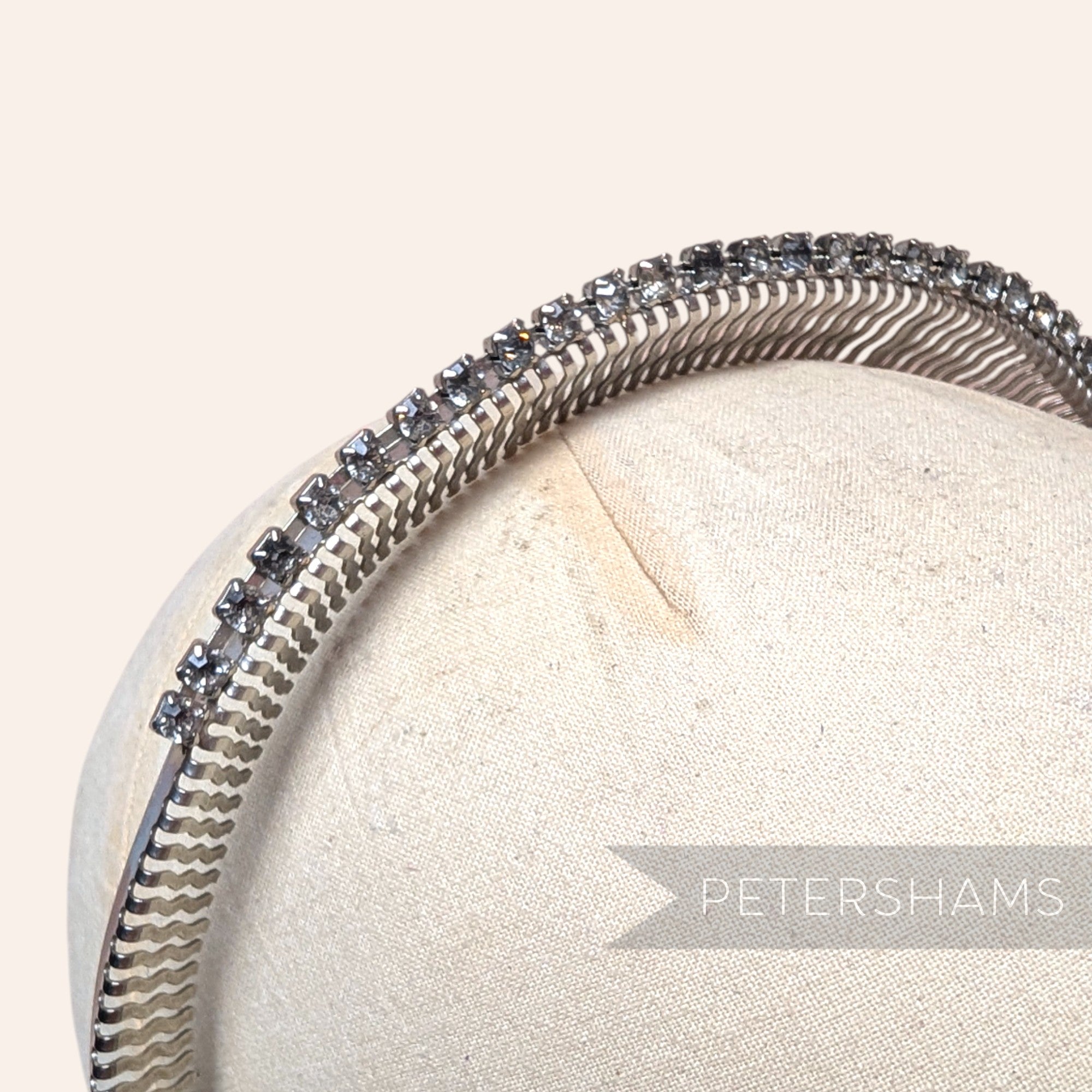 Vintage 1950/60s Metal & Diamante Toothed Headband / Bun Comb