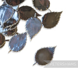 Metallic Gold Foil Paper Rose Leaves 25mm - Pack of 12