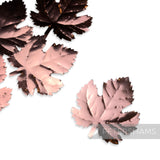 Vintage Metallic Copper Veined Maple Leaf Cutout - Pack of 5