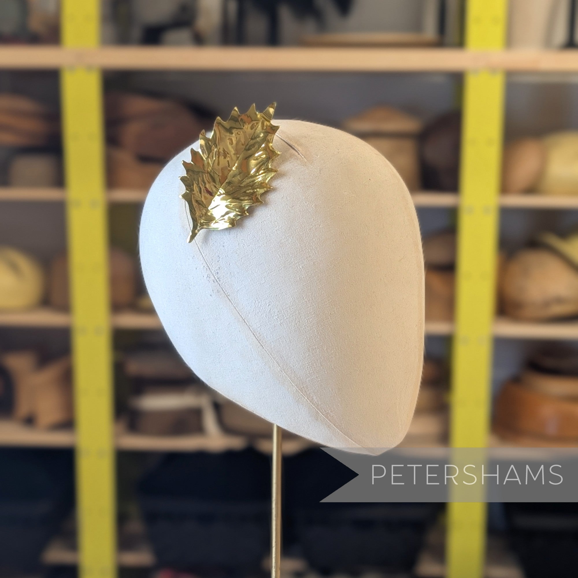 Large Metallic Vintage Veined Plastic Foil Gold Holly Leaves - Pack of 6