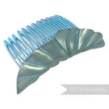 Vintage Pearlised 1970/80s Tiara Style Plastic Ruffle Effect Comb
