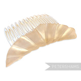 Vintage Pearlised 1970/80s Tiara Style Plastic Ruffle Effect Comb