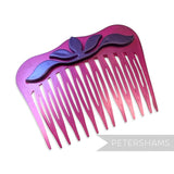 Little Pearlised Vintage 1970/80s Floral Relief Hair Comb