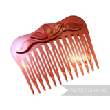 Little Pearlised Vintage 1970/80s Floral Relief Hair Comb