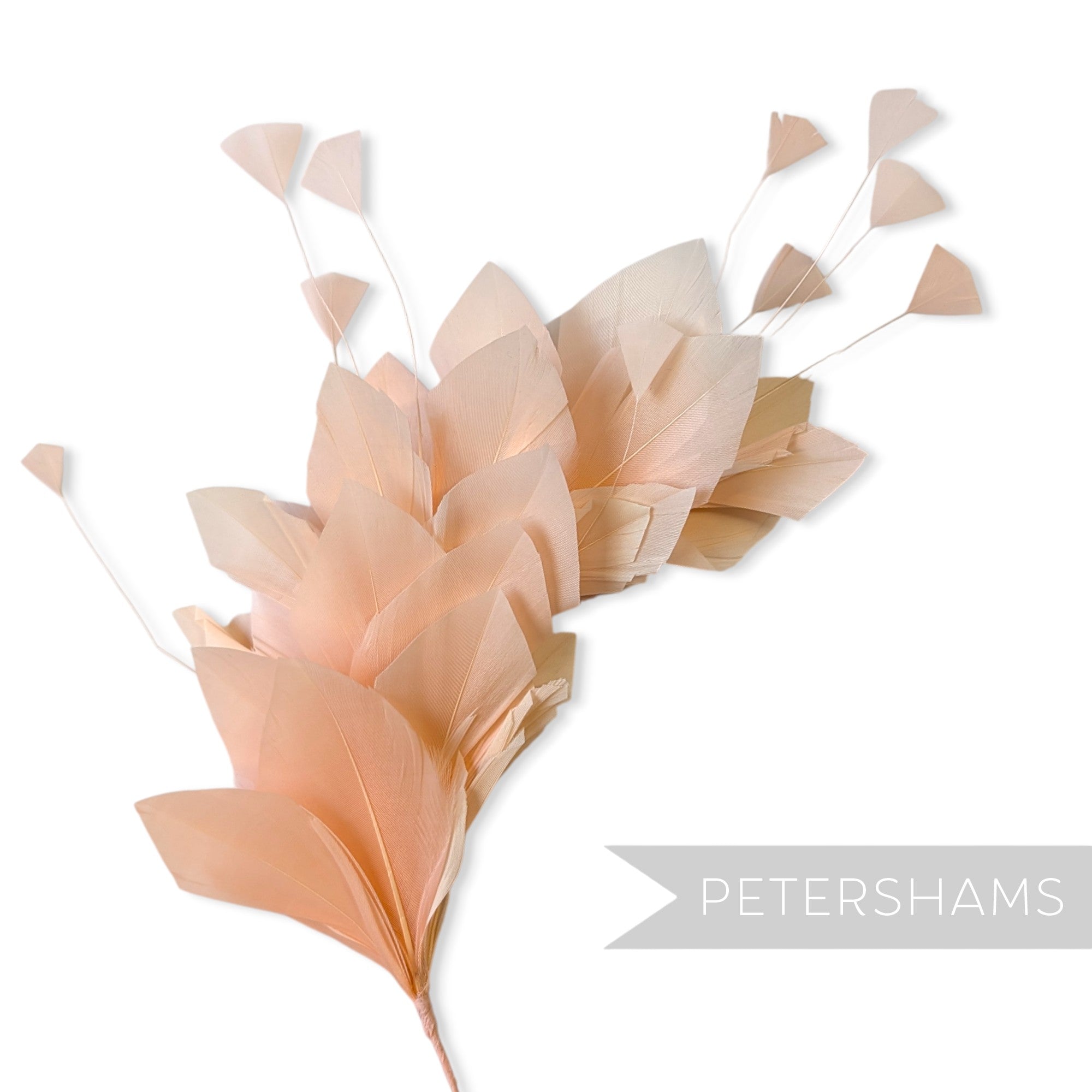 Stripped Diamond Coque & Goose Feather Wired Hat Mount