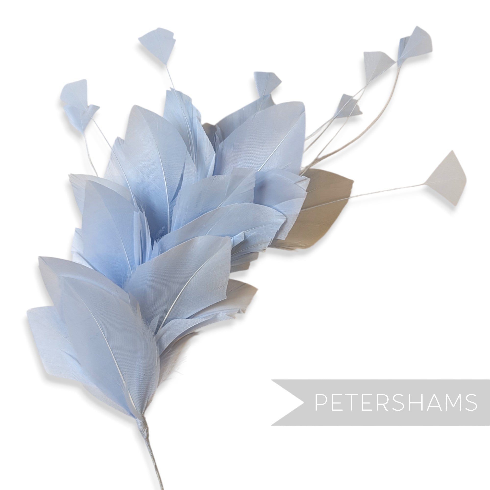 Stripped Diamond Coque & Goose Feather Wired Hat Mount