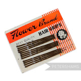 'Flower Brand' Set of 12 Hair Grips - 47mm