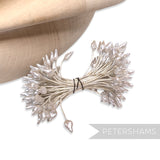 Vintage 1940/50s Double Sided Stamens Pearlized Leaf