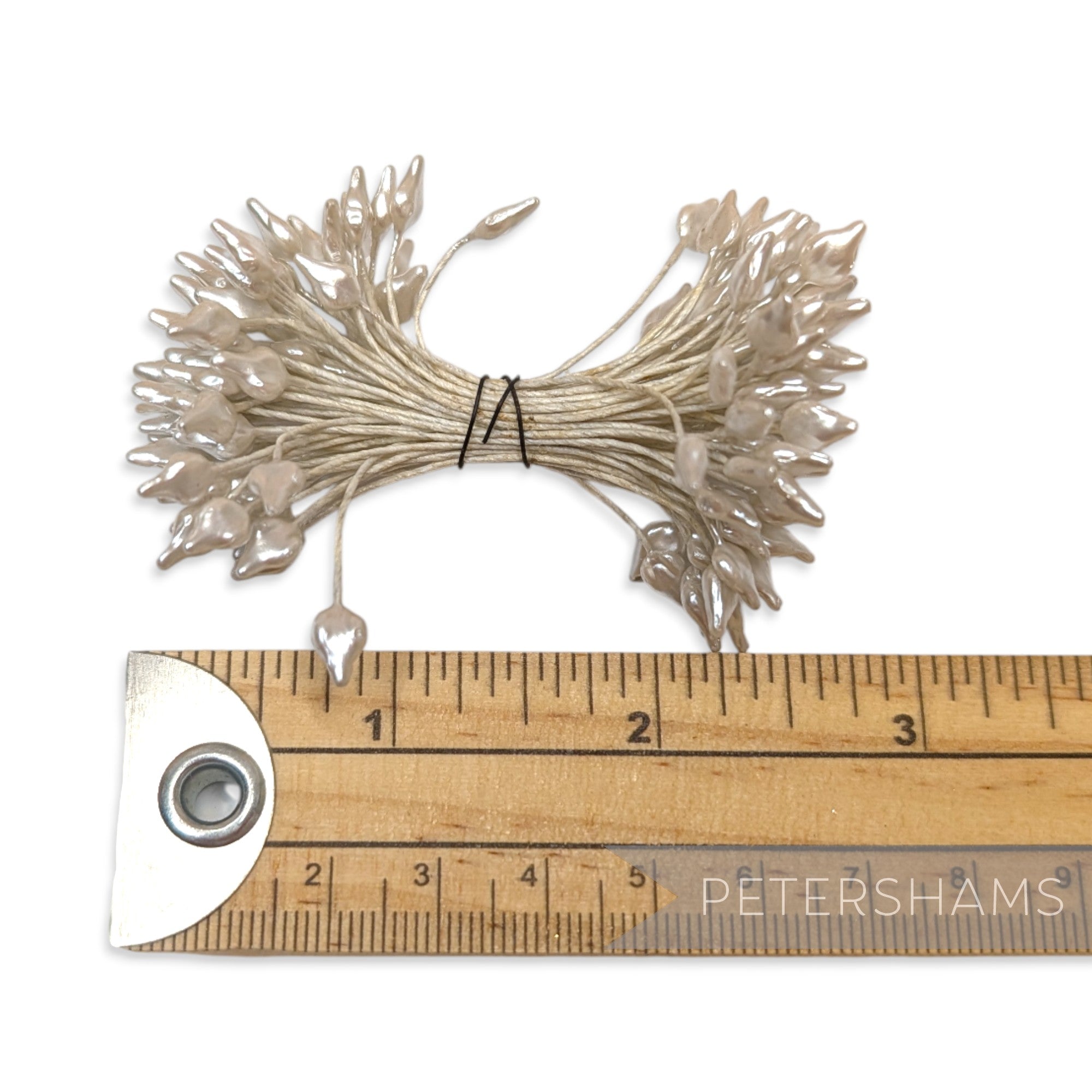 Vintage 1940/50s Double Sided Stamens Pearlized Leaf