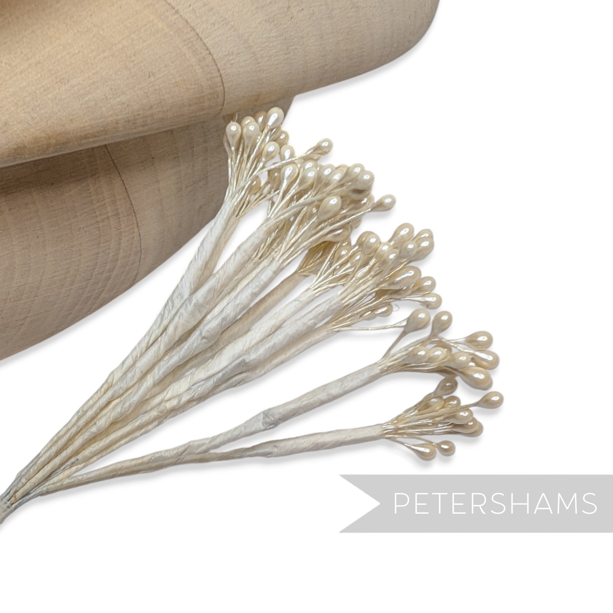 Petite Pearlized Ivory Cluster Stamens - 12 Stems