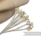 Petite Pearlized Ivory Cluster Stamens - 12 Stems