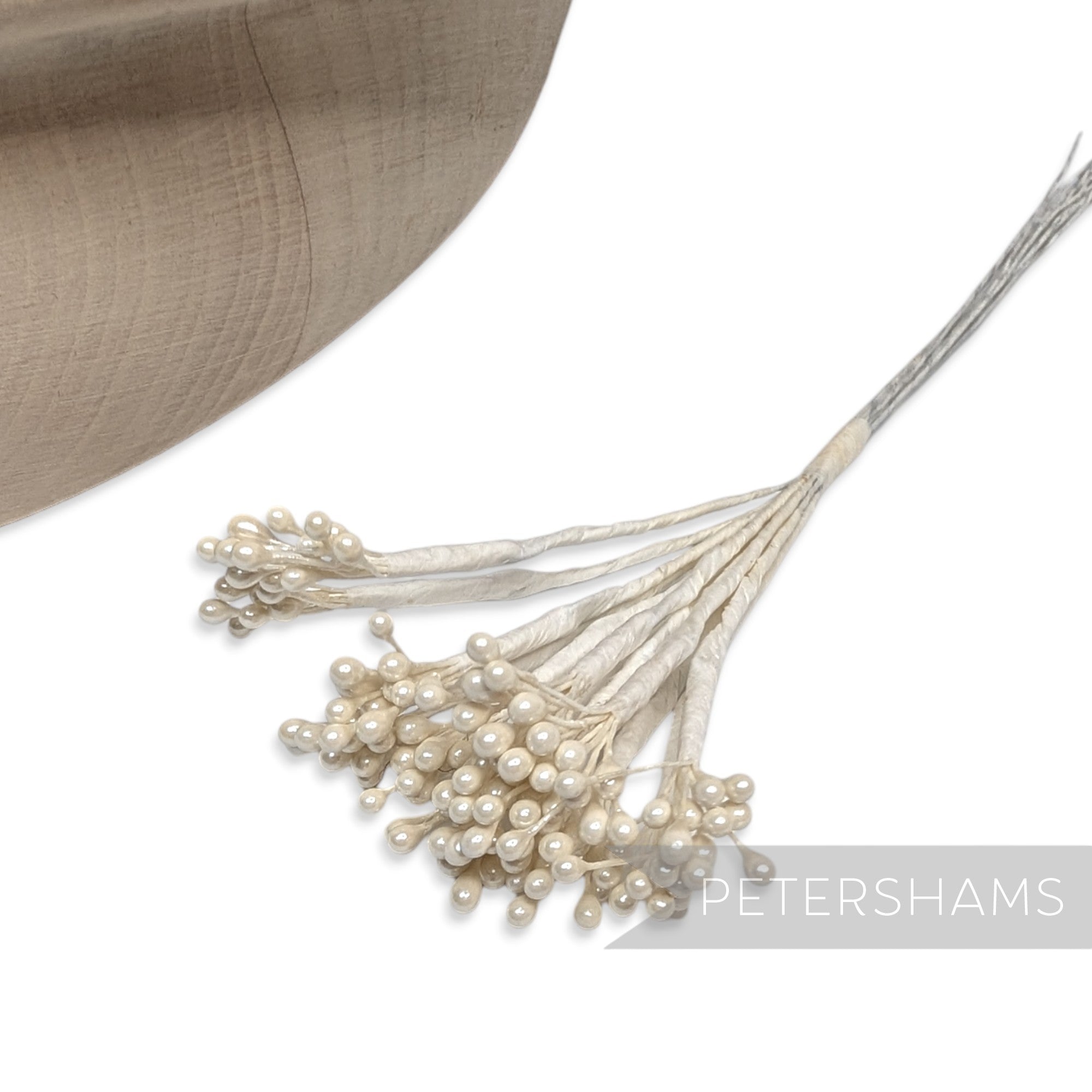 Petite Pearlized Ivory Cluster Stamens - 12 Stems