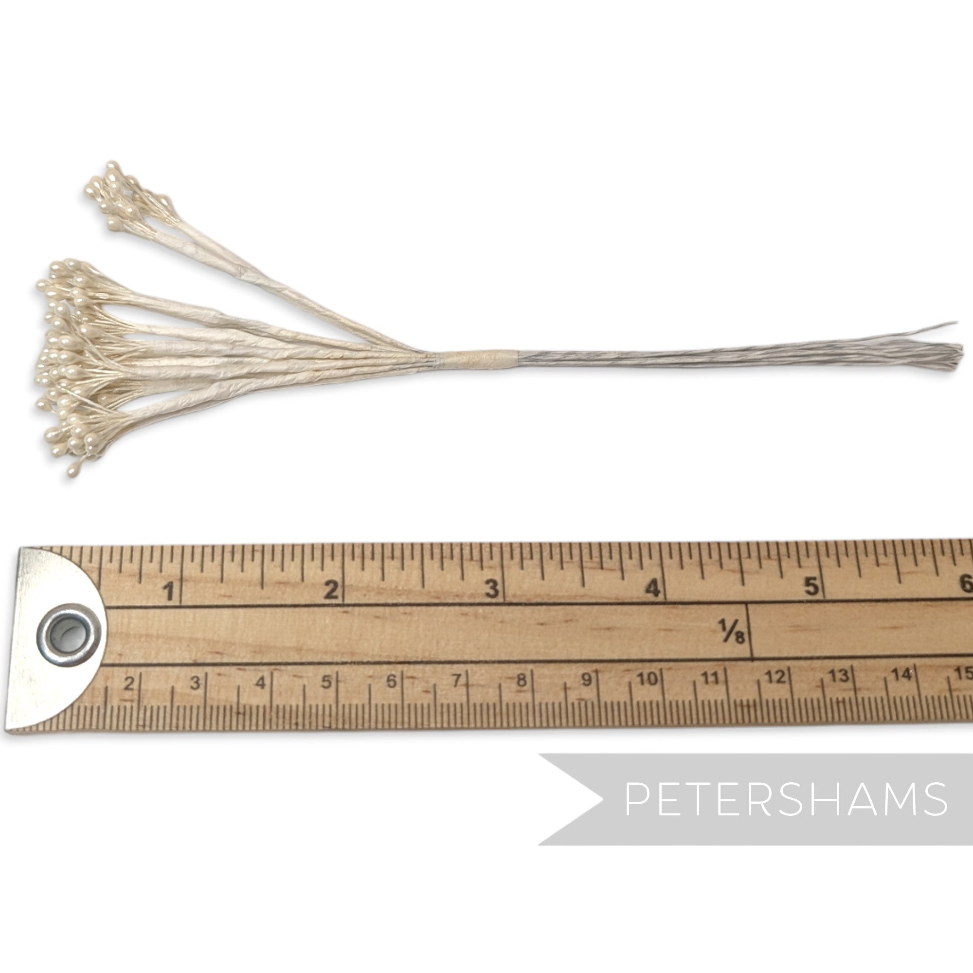 Petite Pearlized Ivory Cluster Stamens - 12 Stems