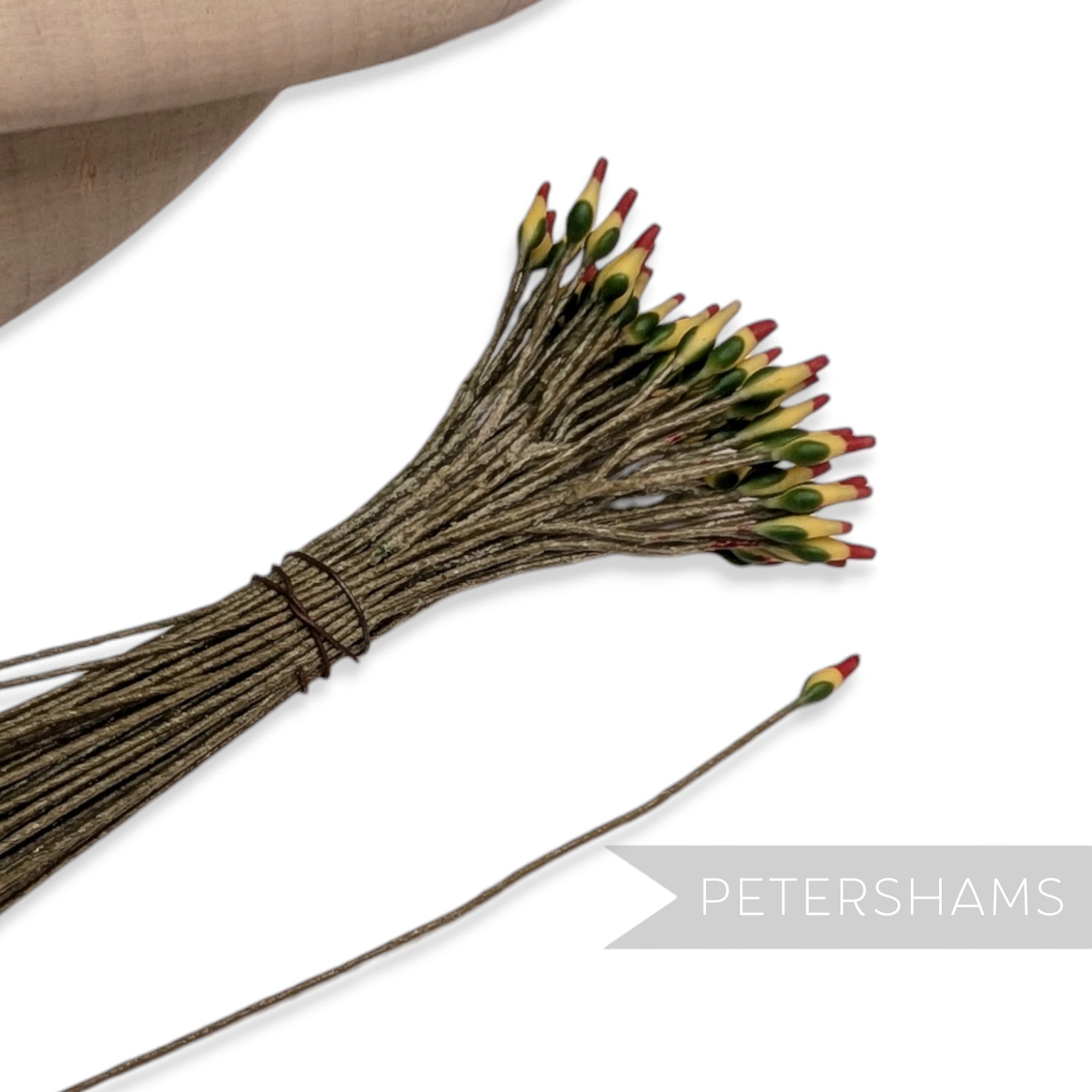 Vintage 1940/50s Wired Triple Colour Flower Stamens