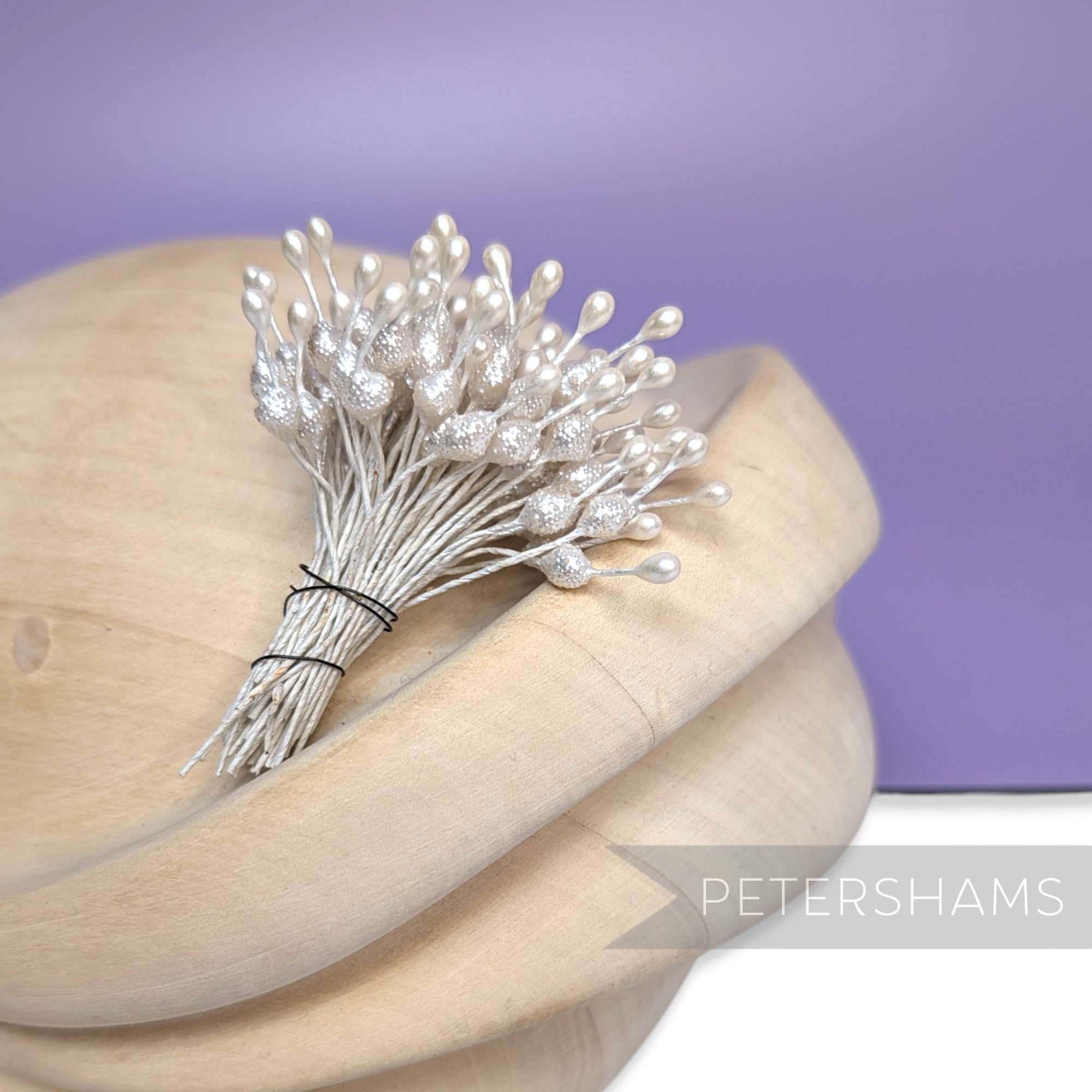 Vintage 1940/50s Pearlized Double Tipped Pearl Flower Stamens