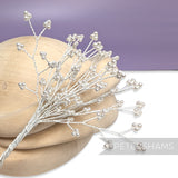 Pearlized Wired Triple Faux Pearl Sprays - 12 Stems