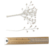 Pearlized Wired Triple Faux Pearl Sprays - 12 Stems