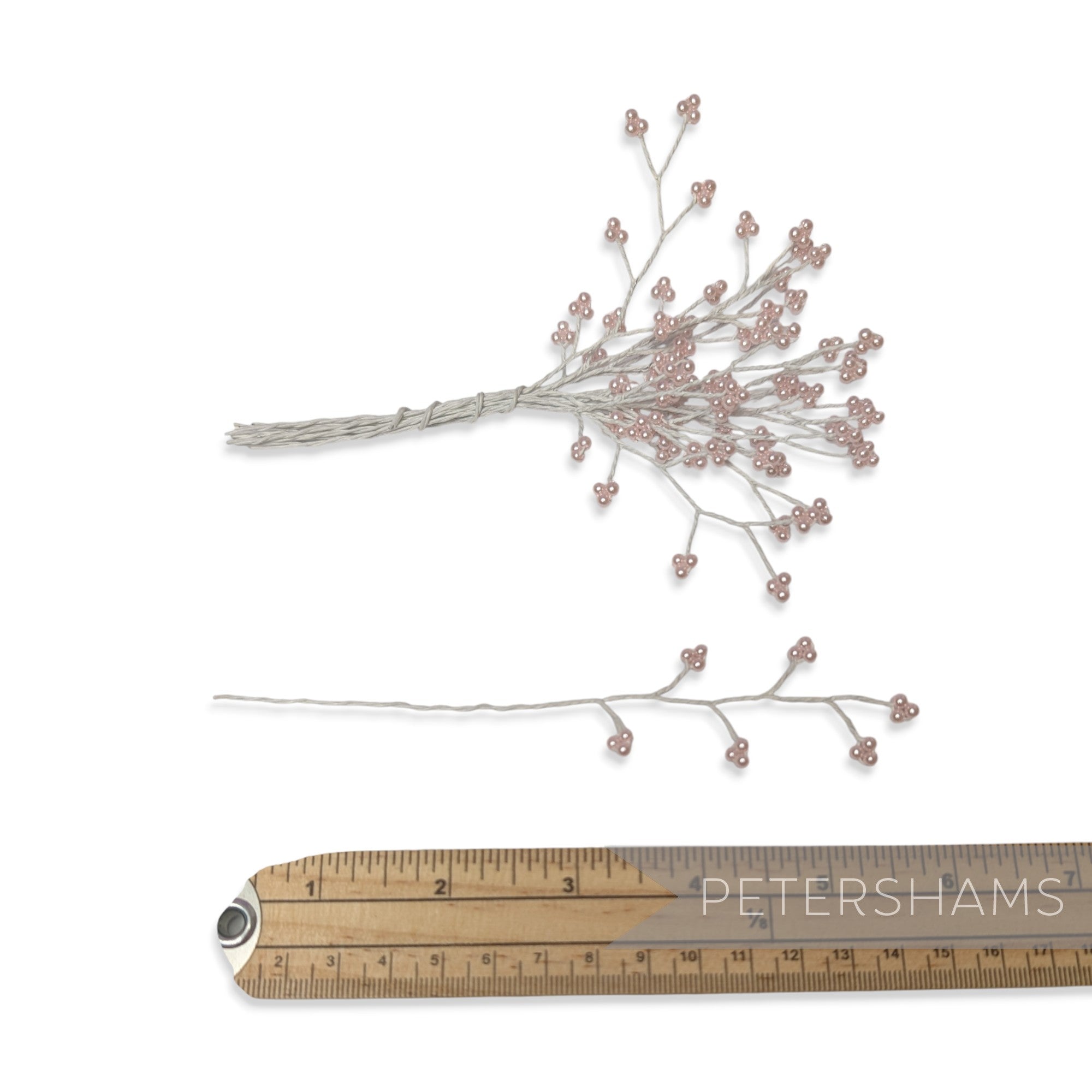 Pearlized Wired Triple Faux Pearl Sprays - 12 Stems