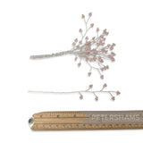 Pearlized Wired Triple Faux Pearl Sprays - 12 Stems