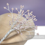 Pearlized Wired Triple Faux Pearl Sprays - 12 Stems