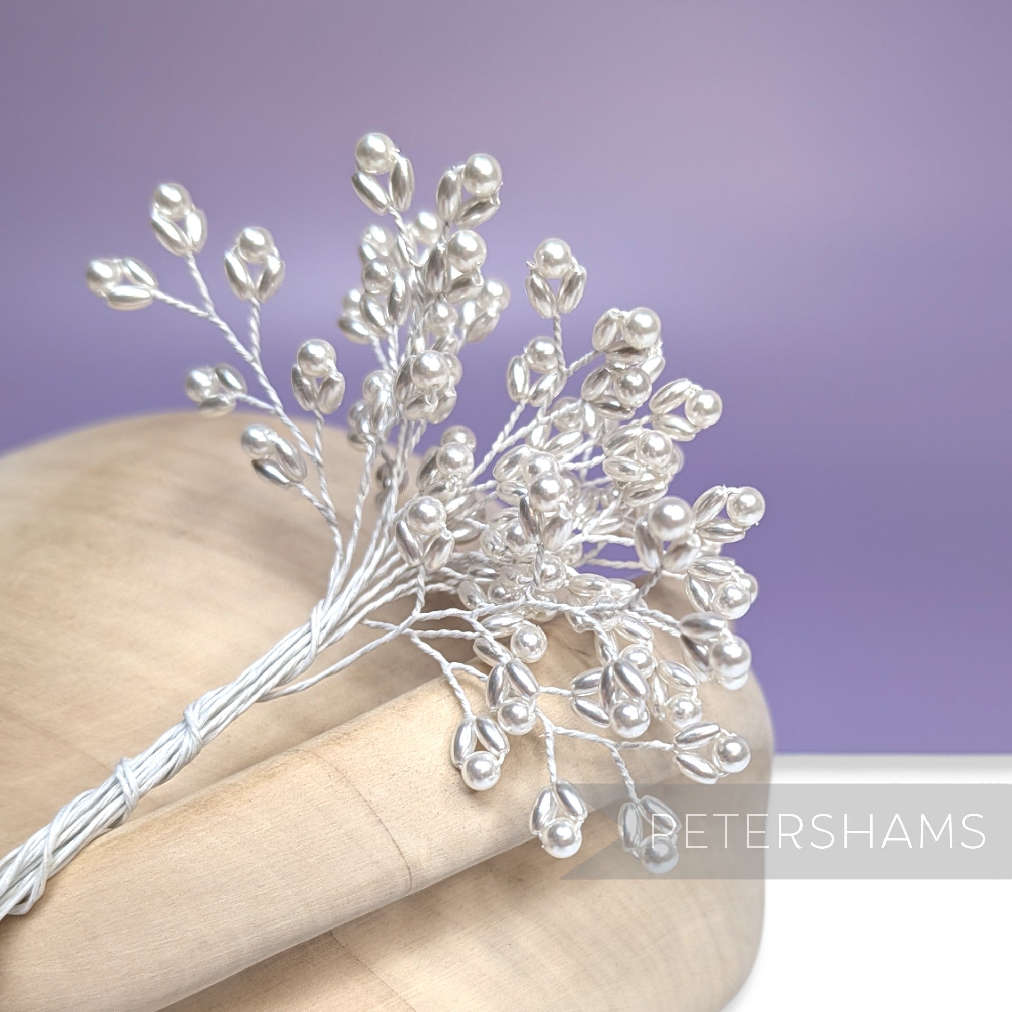 Chunky Cluster Pearlized Wired Faux Pearl Sprays - 11 Stems