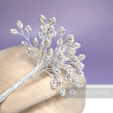 Chunky Cluster Pearlized Wired Faux Pearl Sprays - 11 Stems