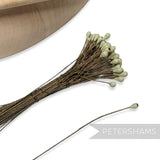 Vintage 1960/70s Brown Tip Matt Finish Single Sided Wired Flower Stamens