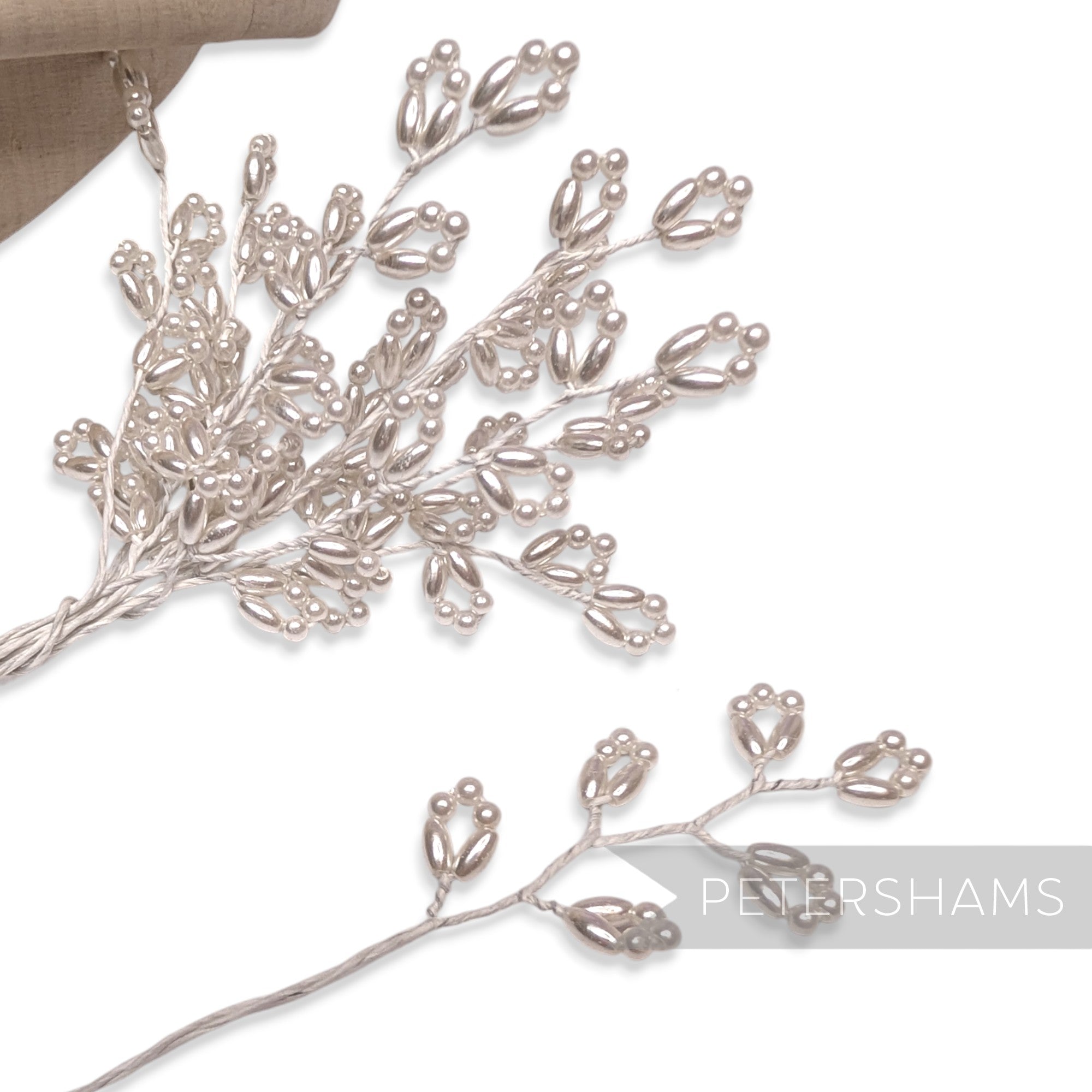 Pearlized Wired Loop Faux Pearl Sprays - 11 Stems