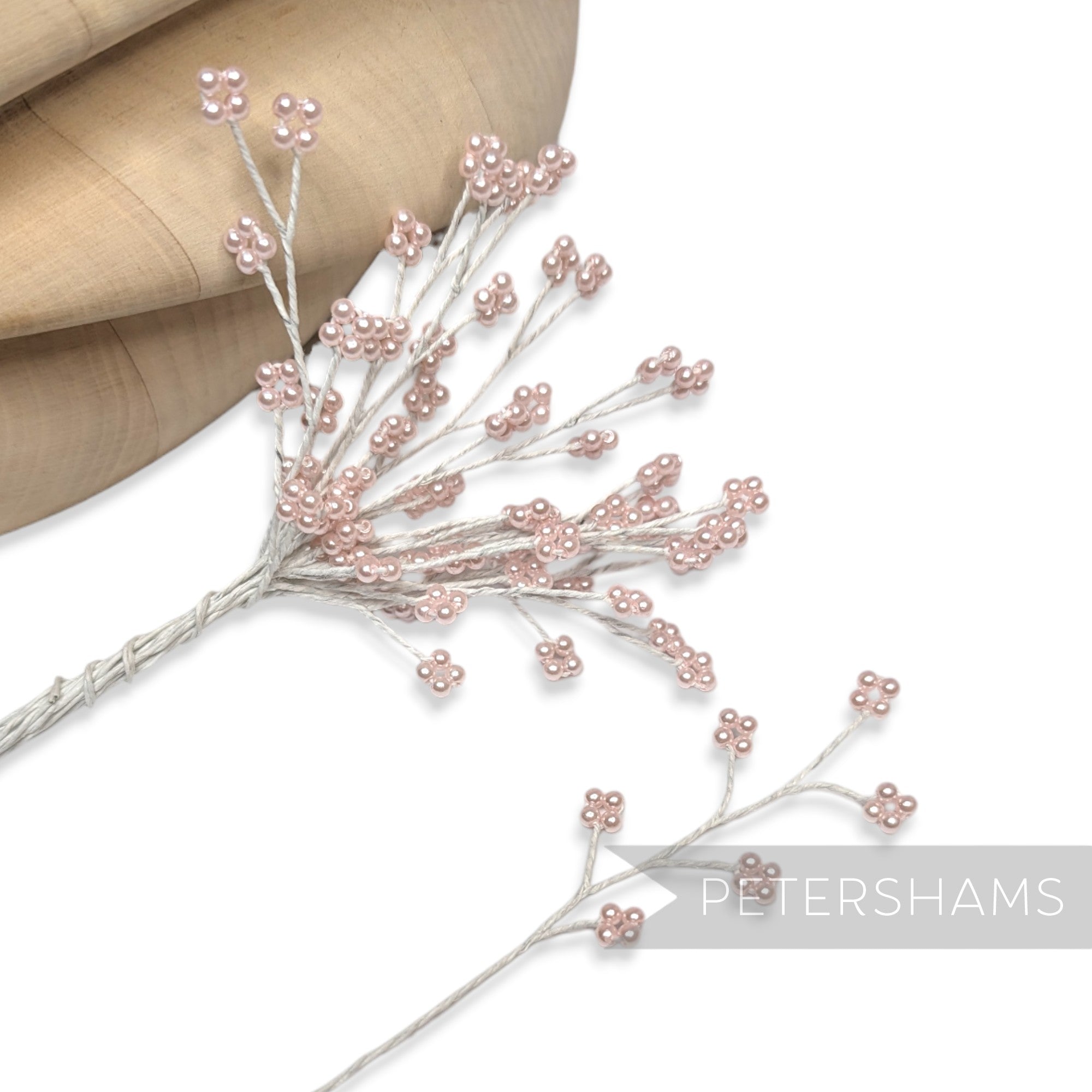 Quad Cluster Pearlized Wired Faux Pearl Sprays - 12 Stems