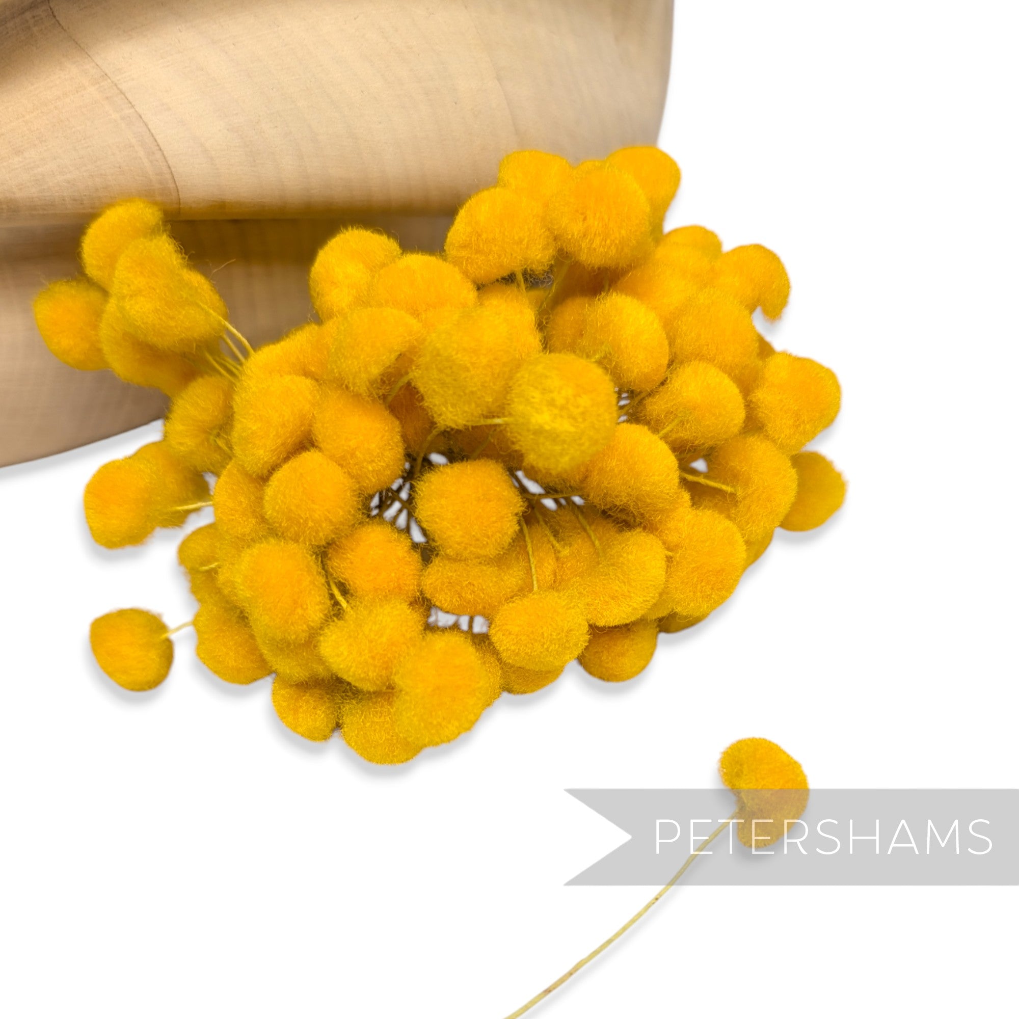 Single Sided Daisy Pom Vintage 1960/70s Wired Flower Center Stamens