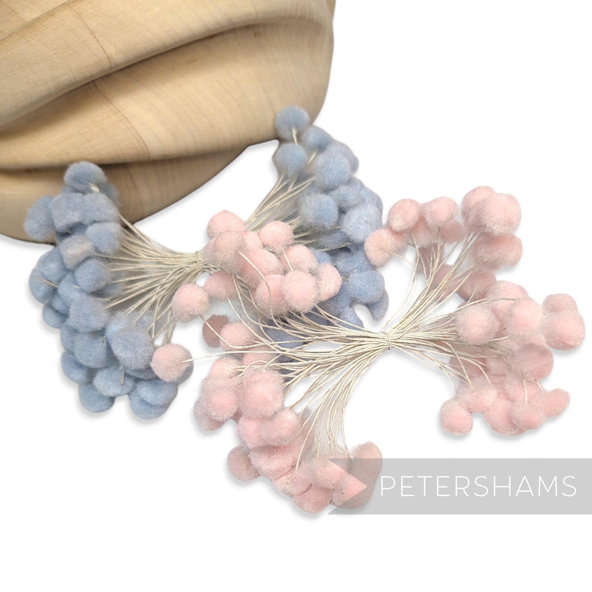 Double Sided Daisy Pom Vintage 1960/70s Wired Flower Center Stamens