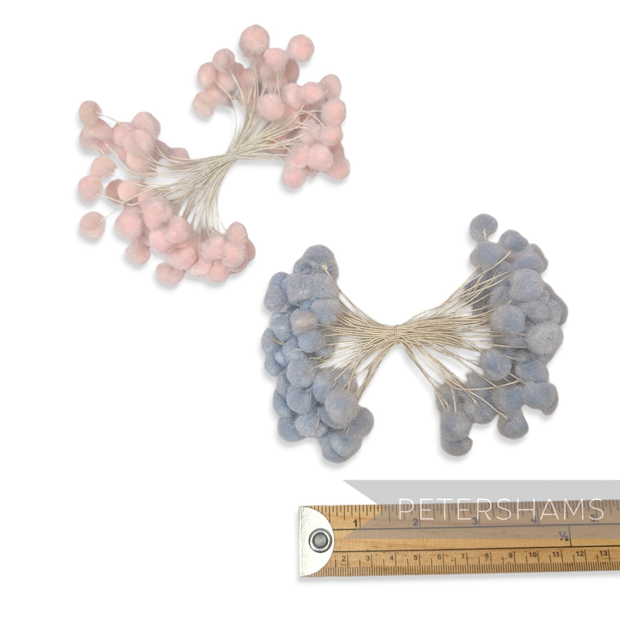 Double Sided Daisy Pom Vintage 1960/70s Wired Flower Center Stamens