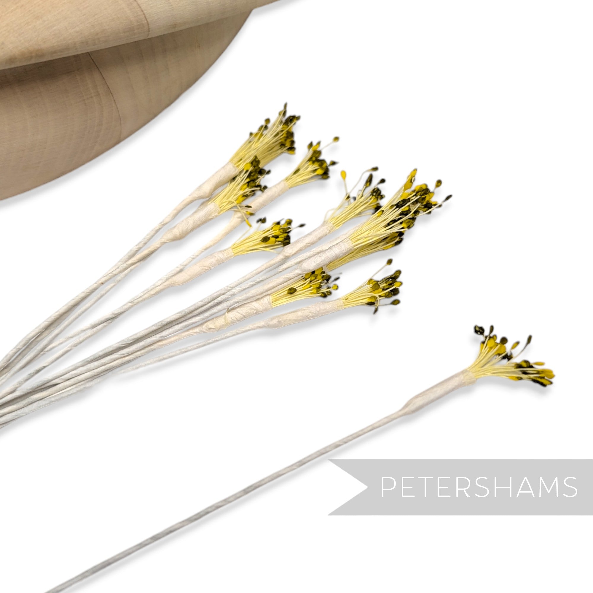 Vintage 1960/70s Long Stemmed Fine Flower Stamens - 12 Stems