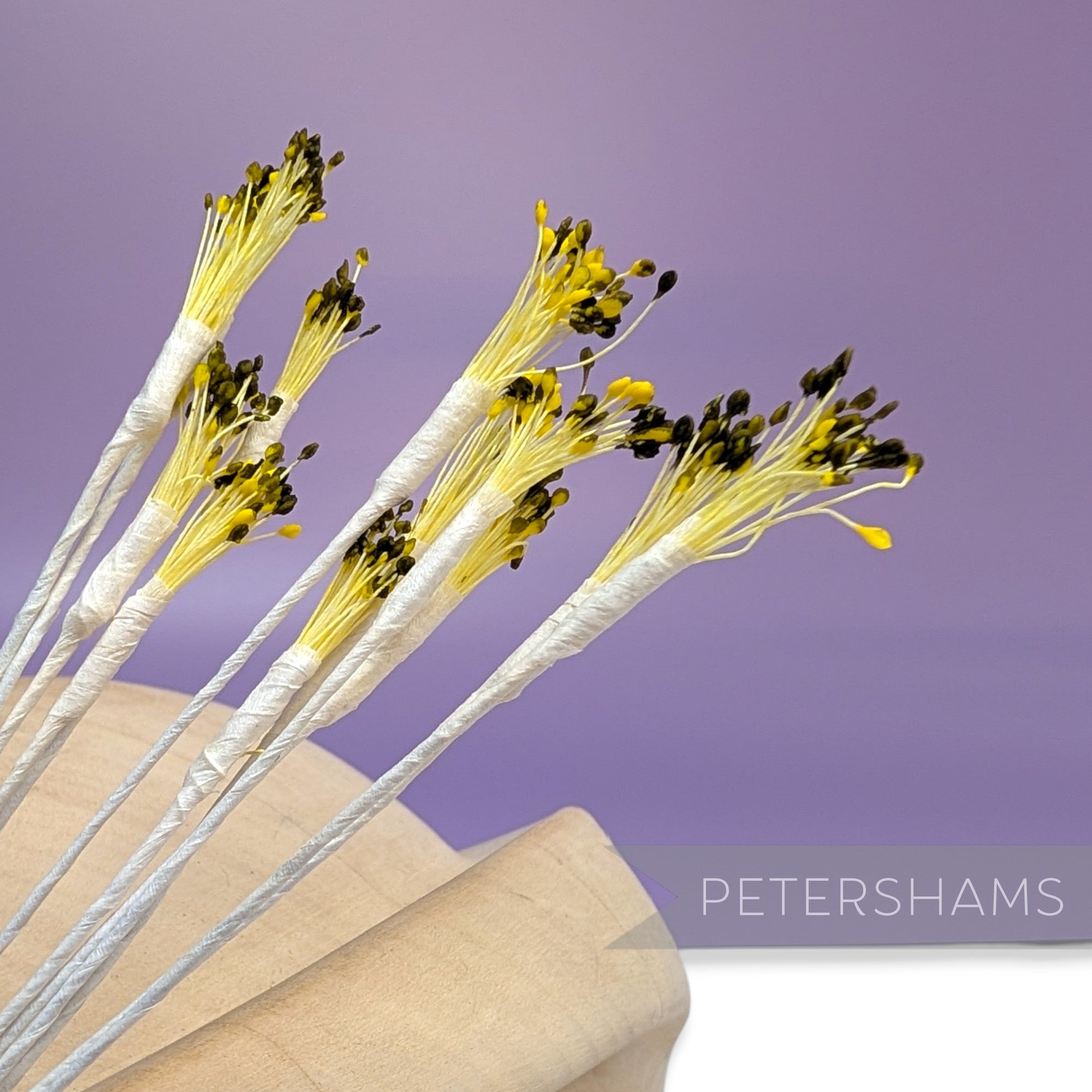 Vintage 1960/70s Long Stemmed Fine Flower Stamens - 12 Stems