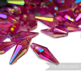 Vintage 1960/70's 18x6mm Pointed Tip Teardrop Beads - Approx. 72 Pieces