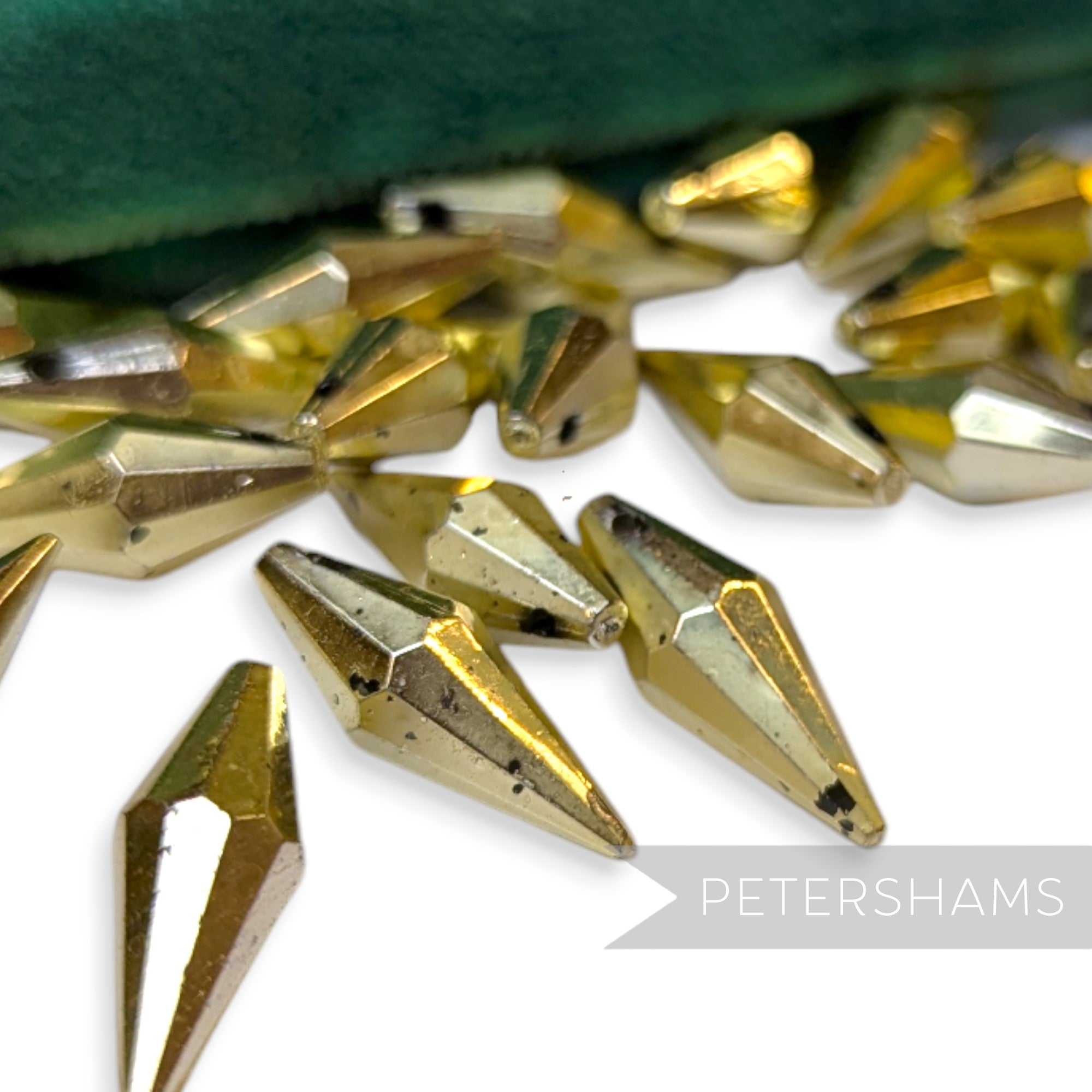 Vintage 1960/70's 21x8mm Pointed Tip Teardrop Beads - Approx. 72 Pieces
