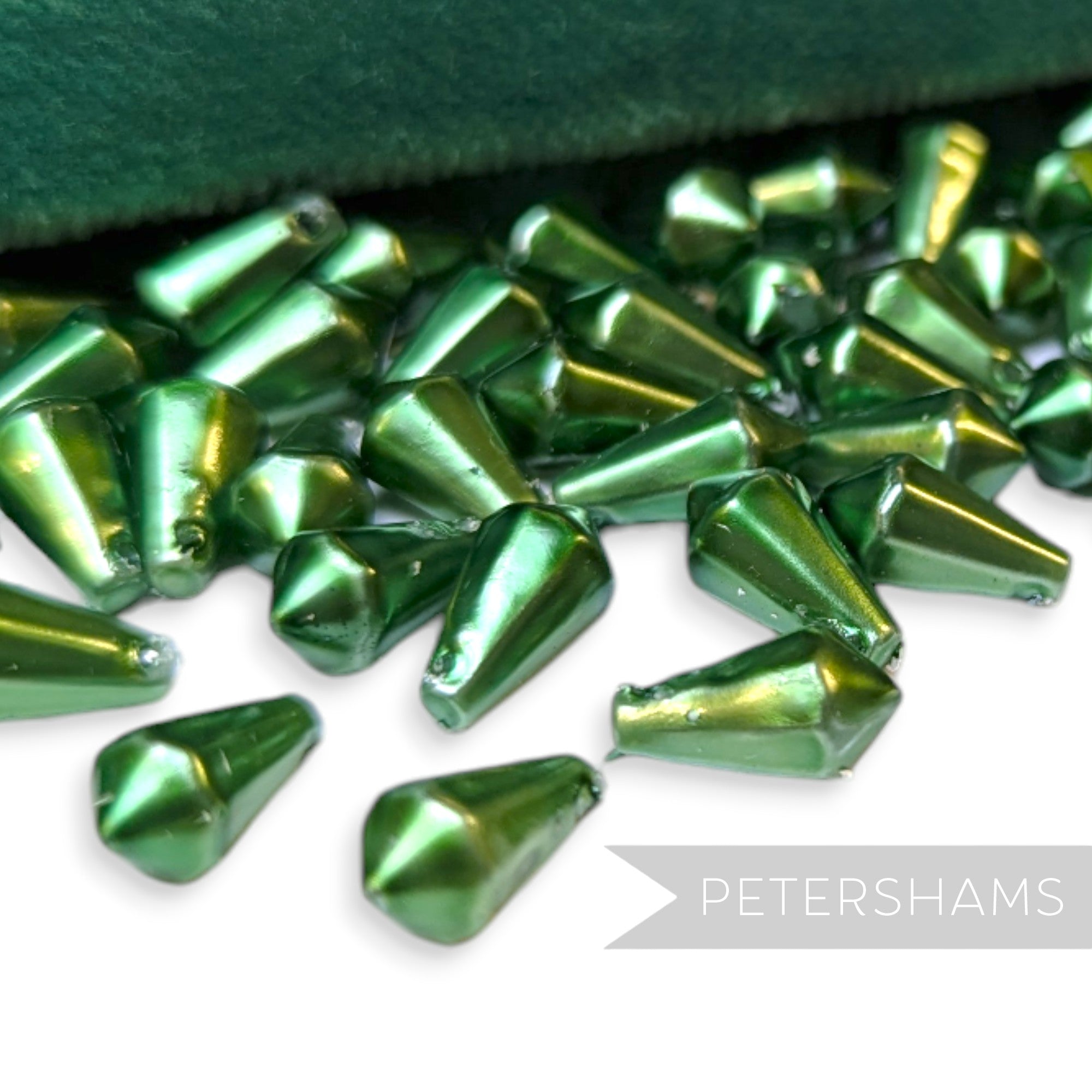 Vintage 1960/70's 12x6mm Pearlescent Soft Faceted Teardrop Bead - Approx. 72 Beads