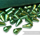 Vintage 1960/70's 12x6mm Pearlescent Soft Faceted Teardrop Bead - Approx. 72 Beads