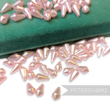 Vintage 1960/70's 12x6mm Pearlescent Soft Faceted Teardrop Bead - Approx. 72 Beads