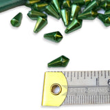 Vintage 1960/70's 12x6mm Pearlescent Soft Faceted Teardrop Bead - Approx. 72 Beads