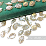 Vintage 1940/50's Small Pearlescent Coated 15x10mm Leaves - 36 Pieces