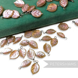 Vintage 1940/50's Small Pearlescent Coated 15x10mm Leaves - 36 Pieces