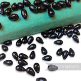 Vintage 1960/70's Glass 10x8mm Ridged Teardrop Beads - 72 Beads