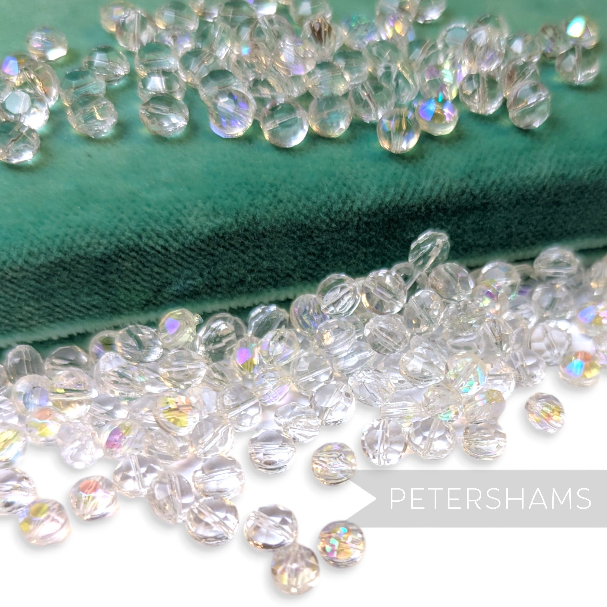 Vintage 1960/70's Mini Round 5x5mm Glass Faceted Beads - 144 Beads