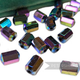 Vintage 1960/70's 10x6mm Octagonal Barrel Beads - 36 Beads