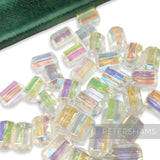 Vintage 1960/70's 10x6mm Octagonal Barrel Beads - 36 Beads