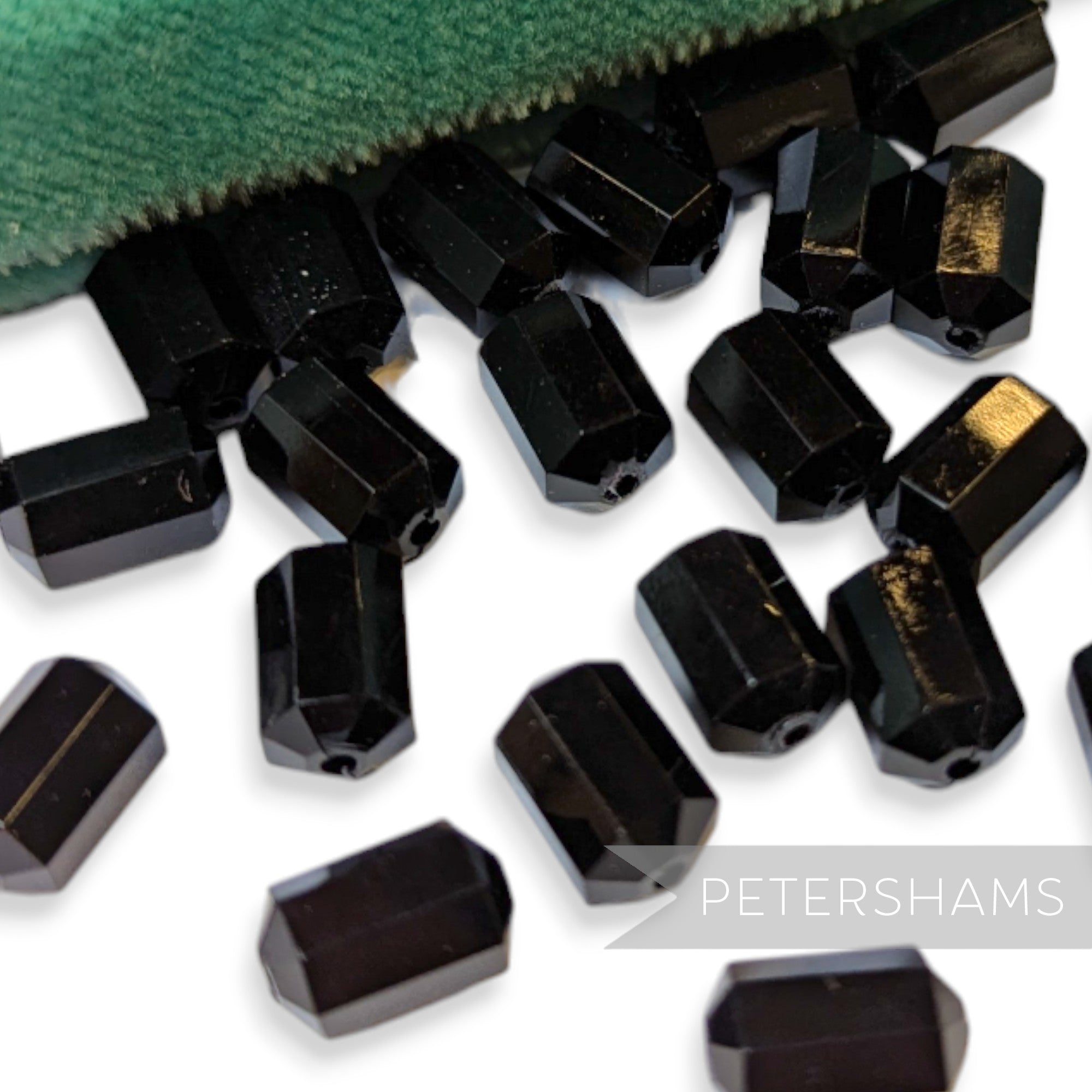 Vintage 1960/70's 10x6mm Octagonal Barrel Beads - 36 Beads