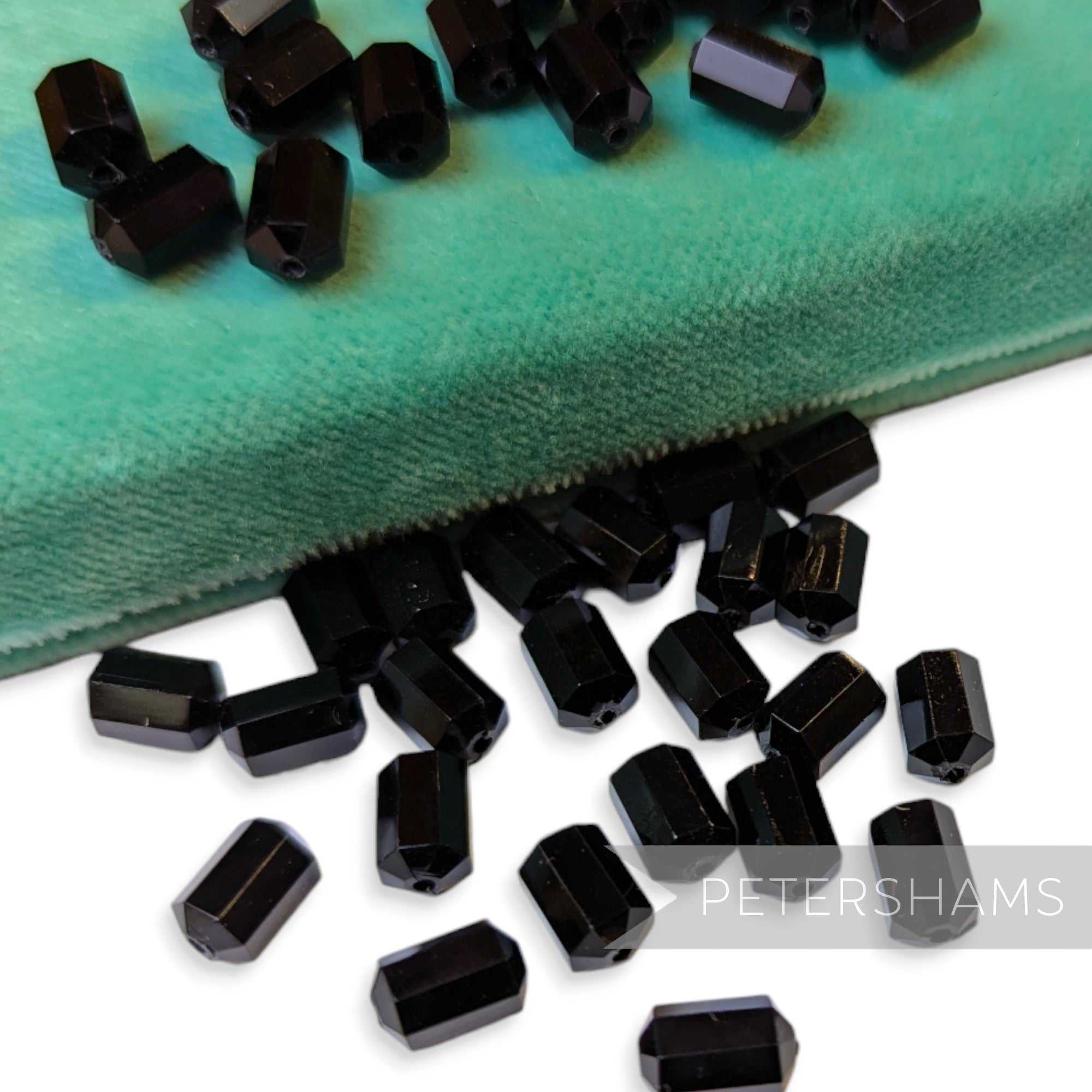 Vintage 1960/70's 10x6mm Octagonal Barrel Beads - 36 Beads