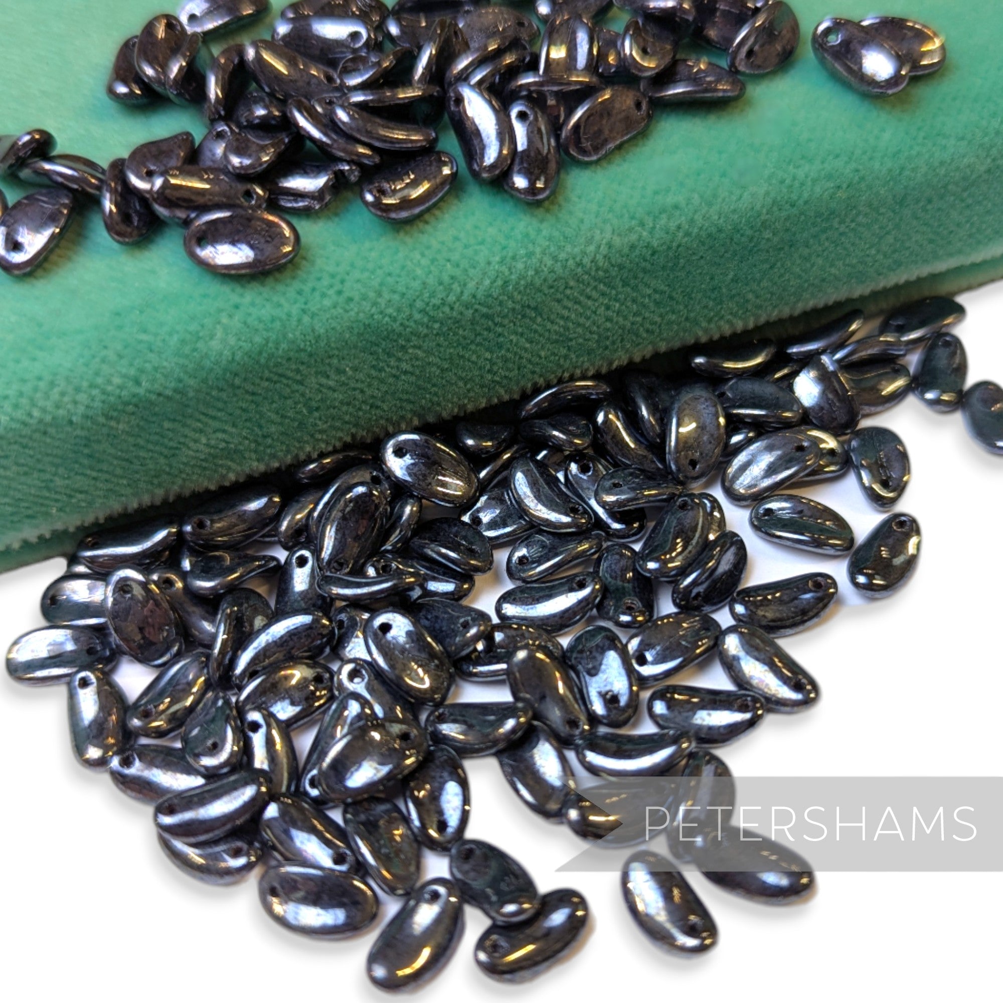 Vintage 1960/70's Glass 10x5mm Smooth Sloped 'Petal' Beads - Approx. 144 Pieces