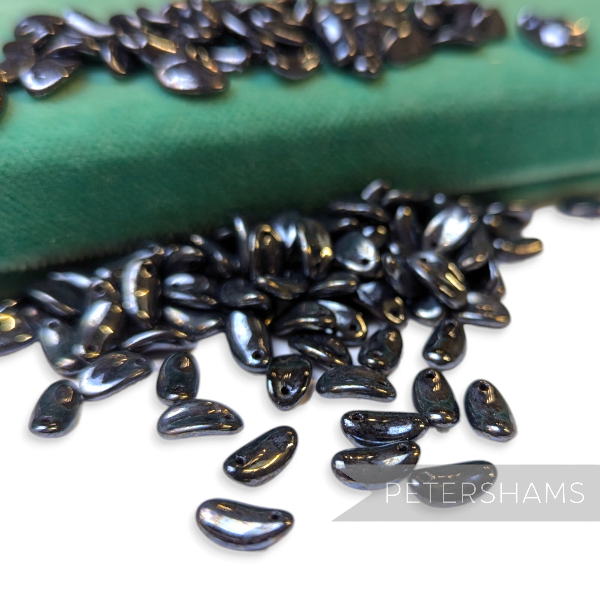 Vintage 1960/70's Glass 10x5mm Smooth Sloped 'Petal' Beads - Approx. 144 Pieces